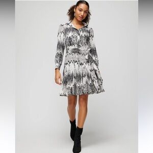 WHBM Long Sleeve Shirt Dress